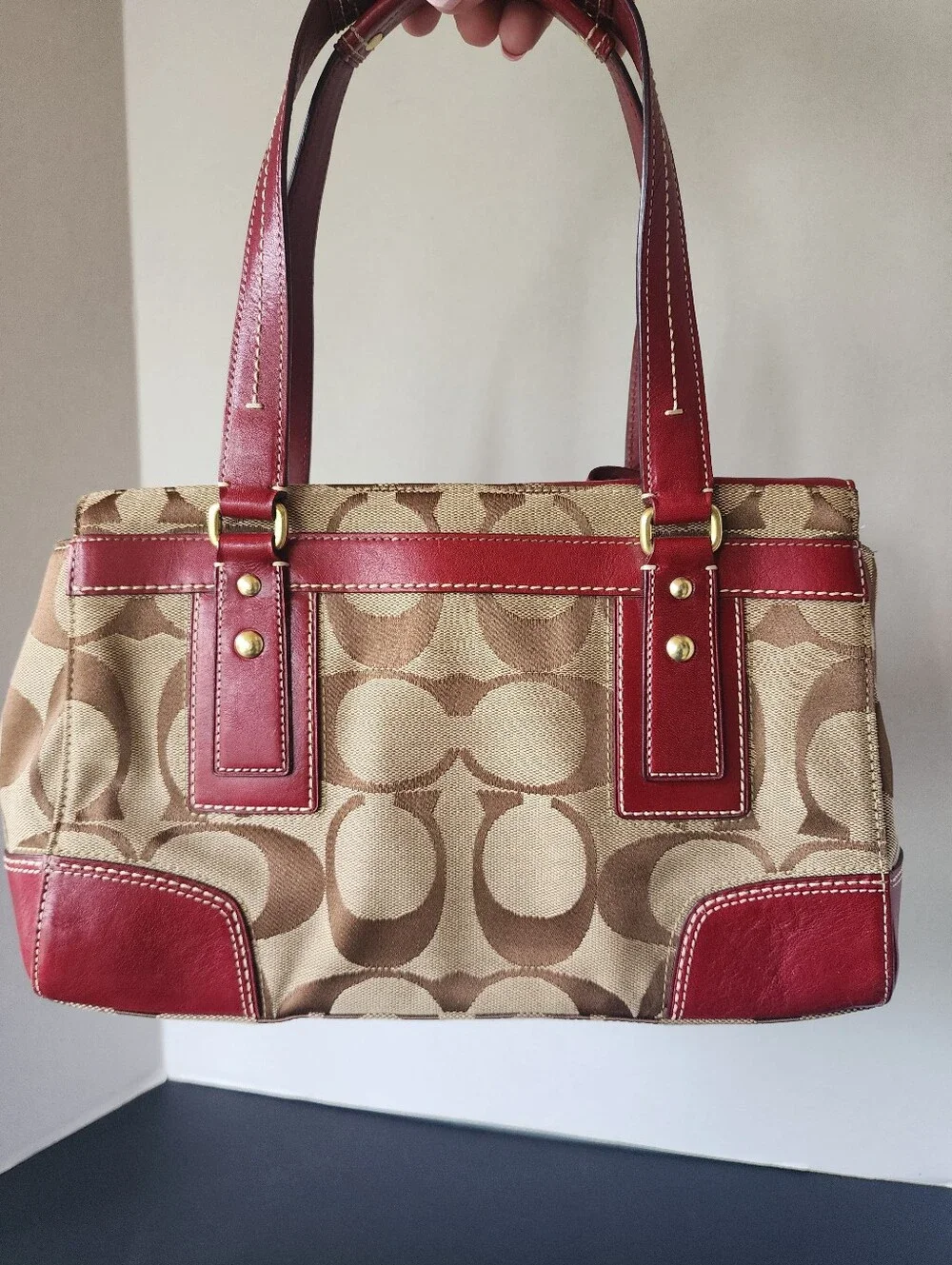Coach Hampton Signature Medium Carryall & Wallet, EUC, 2007, 11071